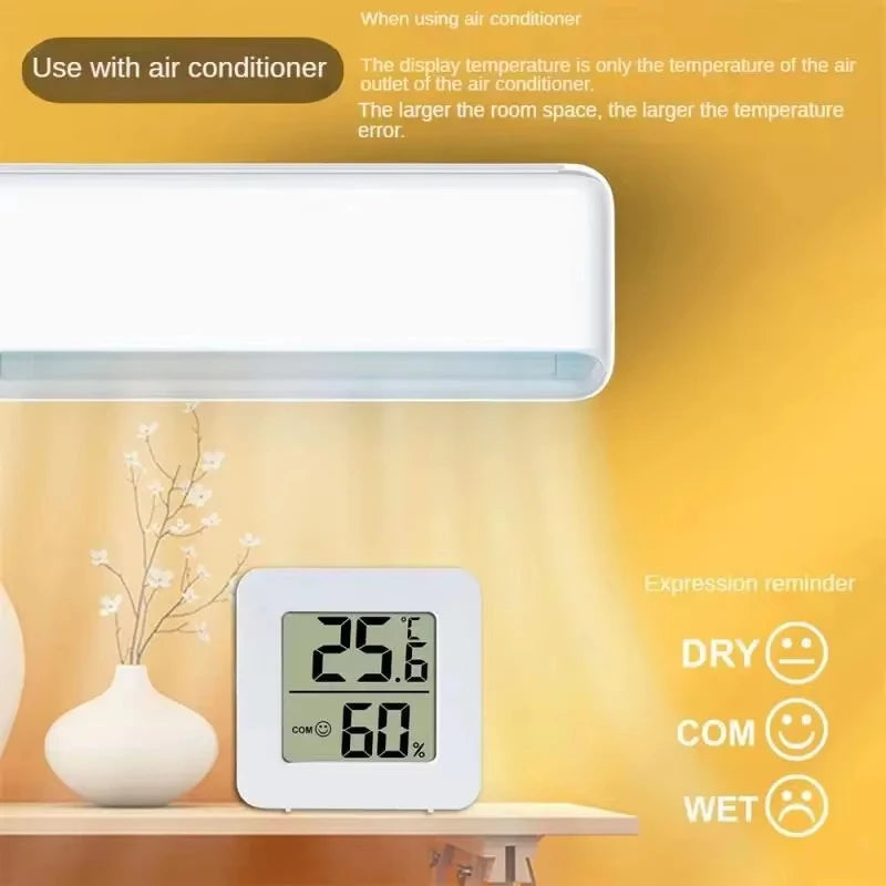 LCD Desktop Alarm Clock Transparent Calendar Weather and Digital Temperature and Humidity Display Home Appliance Smart Life
