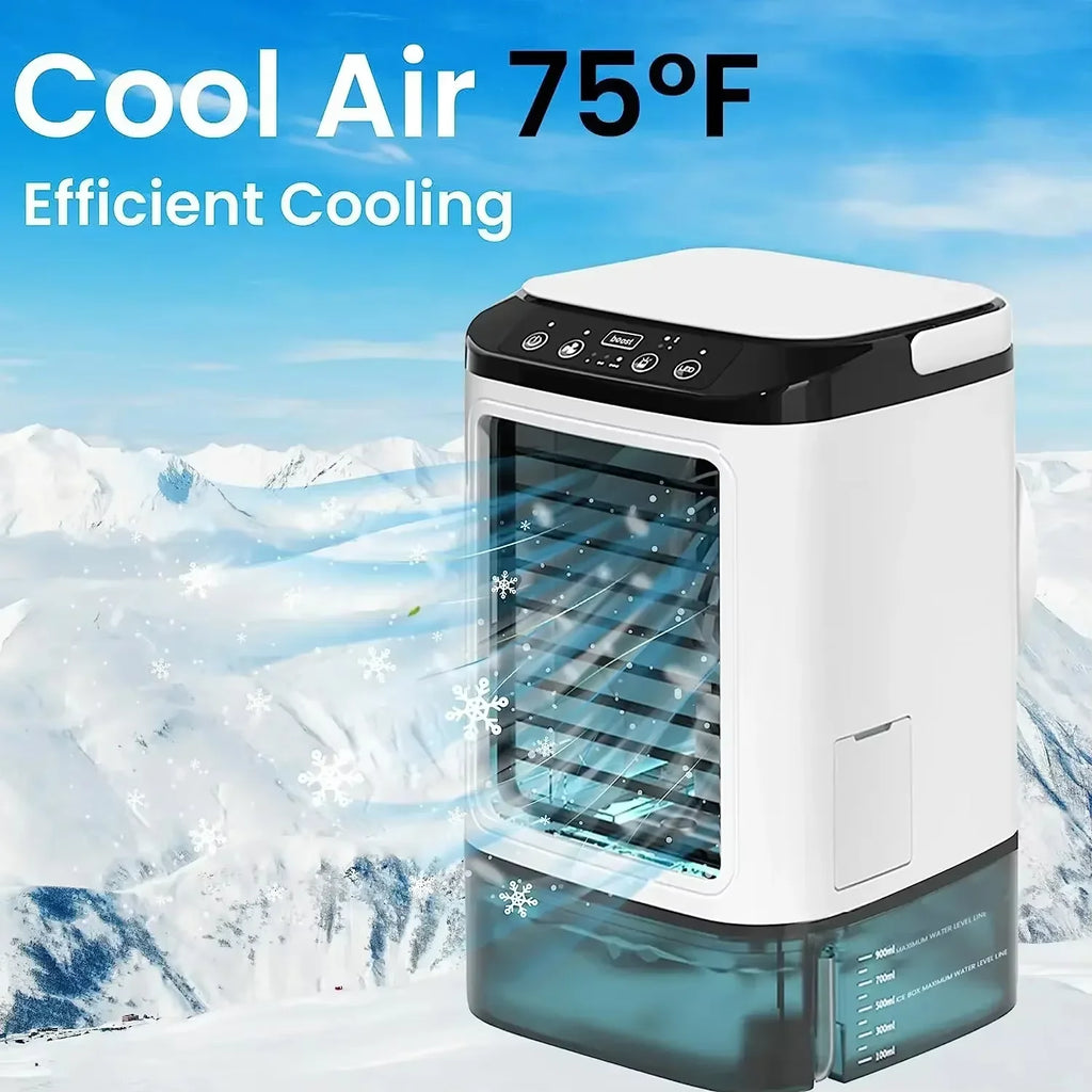 HOMEFISH Small Home-use Quiet Desktop Humidifier Cold Fan Spray Refrigeration Portable USB Electric Fan