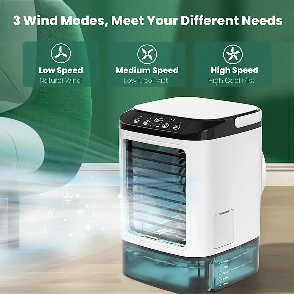 HOMEFISH Small Home-use Quiet Desktop Humidifier Cold Fan Spray Refrigeration Portable USB Electric Fan